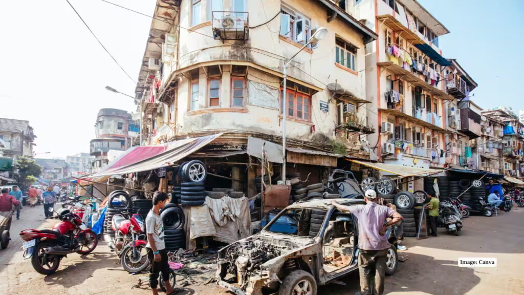 Stalls with antique goods and curios at Chor Bazaar in Mumbai